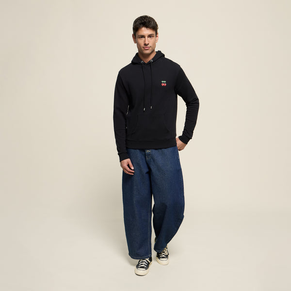 HOODIE CHERRY POCKET BLACK