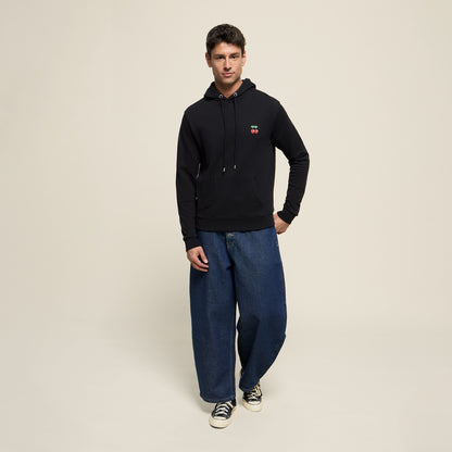 HOODIE CHERRY POCKET BLACK