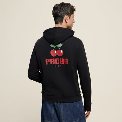 HOODIE CHERRY POCKET BLACK