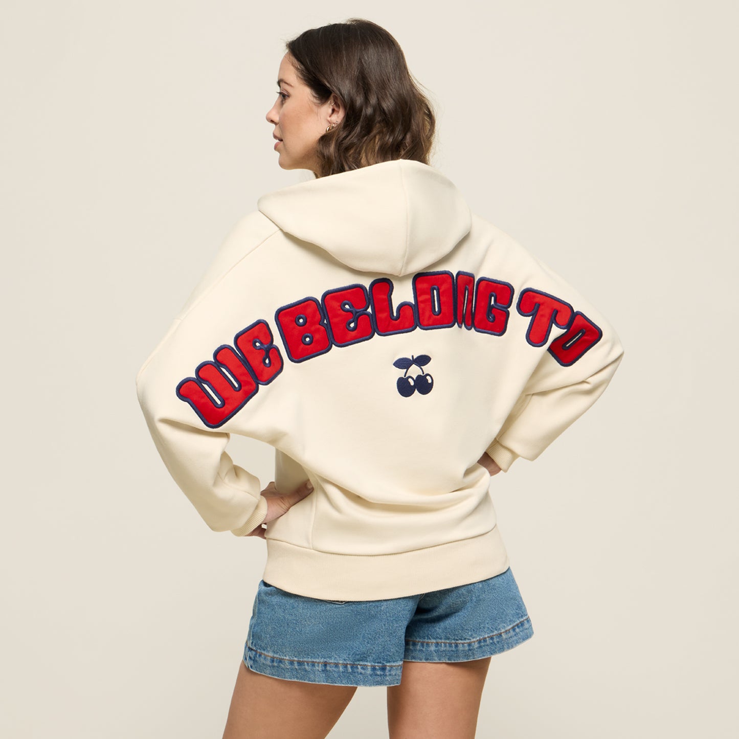 HOODIE WE BELONG ECRU