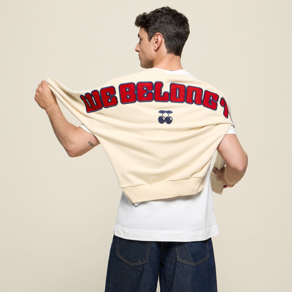 HOODIE WE BELONG ECRU - second image