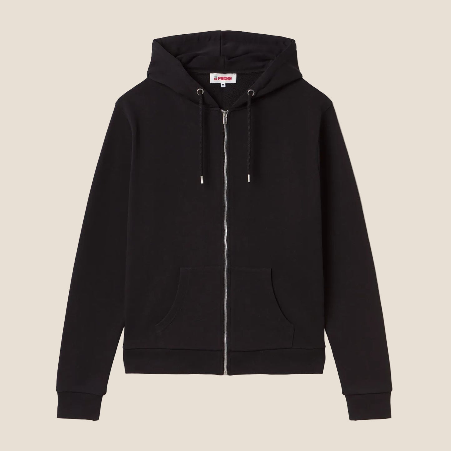 HOODIE ZIP CHERRY FIRE BLACK