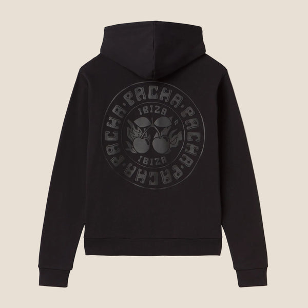 HOODIE ZIP CHERRY FIRE BLACK