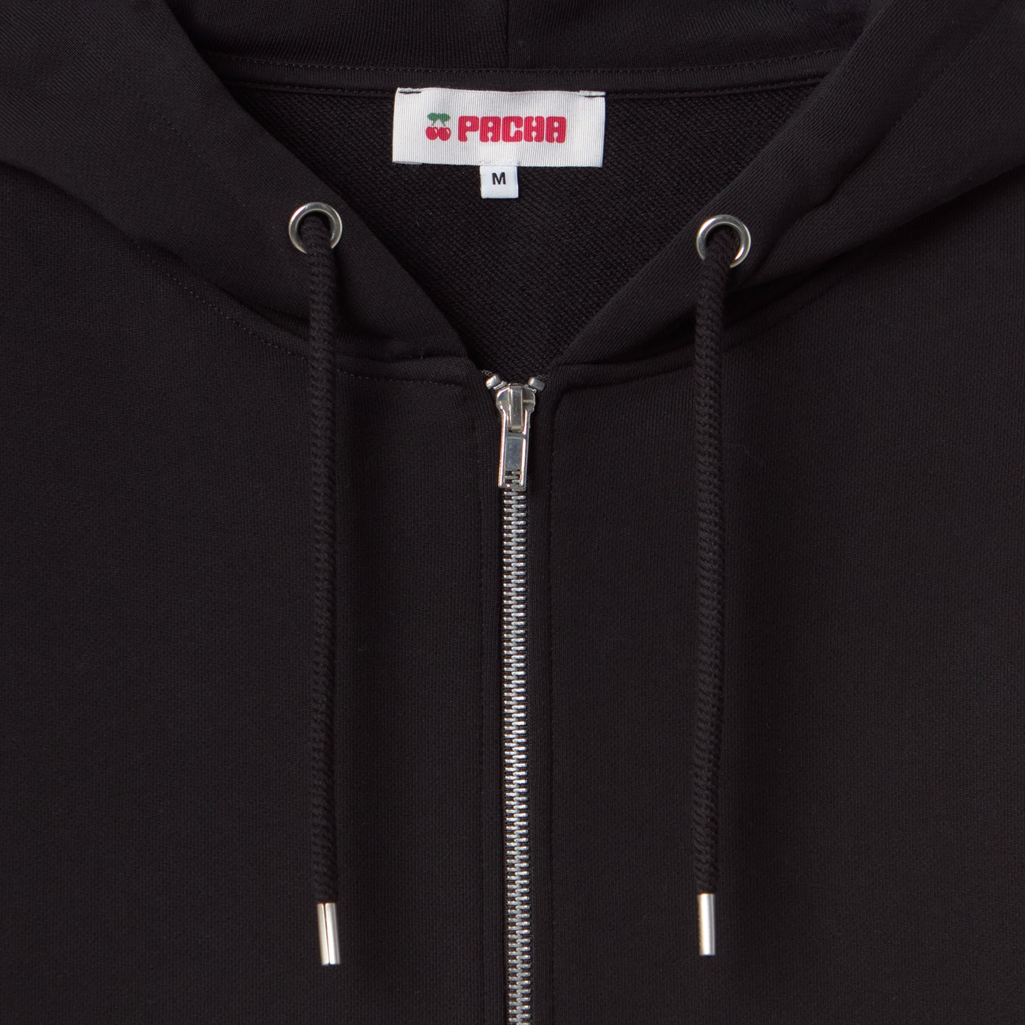 HOODIE ZIP CHERRY FIRE BLACK