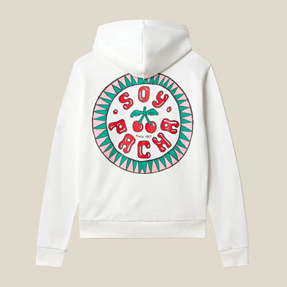HOODIE ZIP SOY PACHA OFF-WHITE