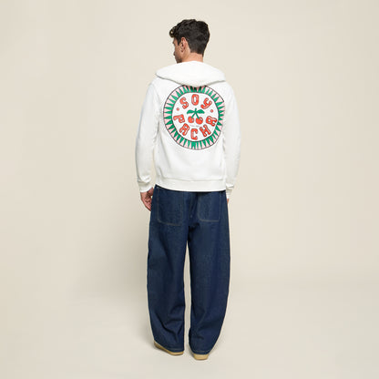 HOODIE ZIP SOY PACHA OFF-WHITE