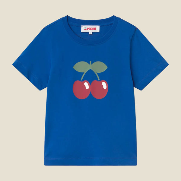T-SHIRT CHERRY BASIC KIDS BLUE
