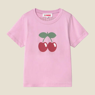 T-SHIRT CHERRY BASIC KIDS PINK