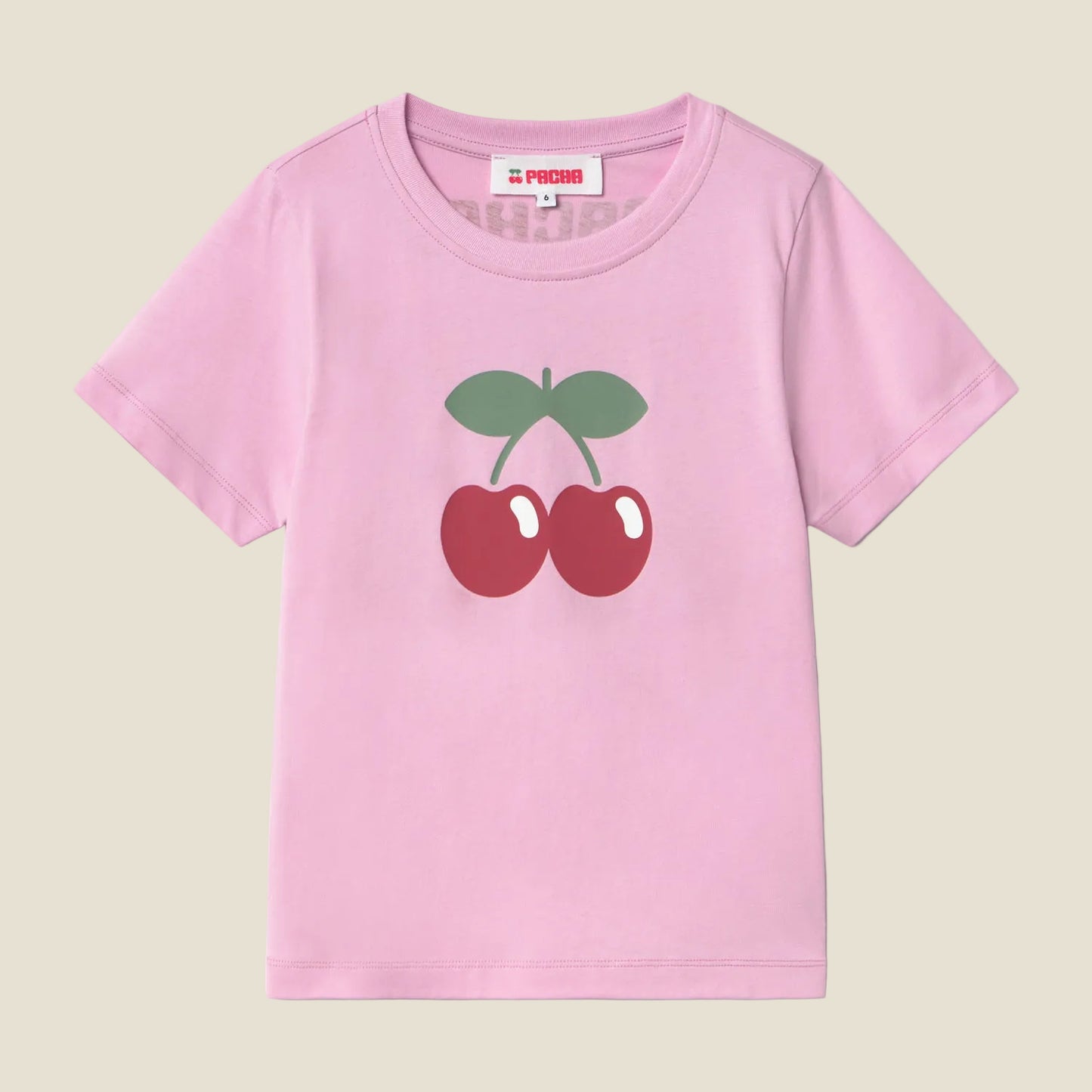 T-SHIRT CHERRY BASIC KIDS PINK