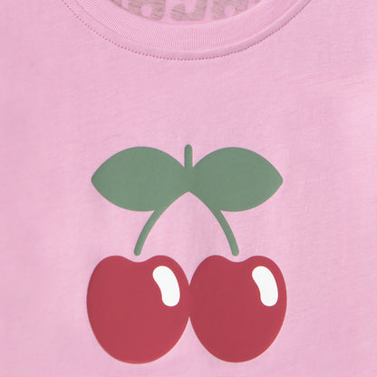 T-SHIRT CHERRY BASIC KIDS PINK