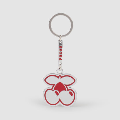 Cherry Metal Keychain