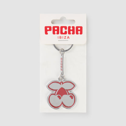 Cherry Metal Keychain