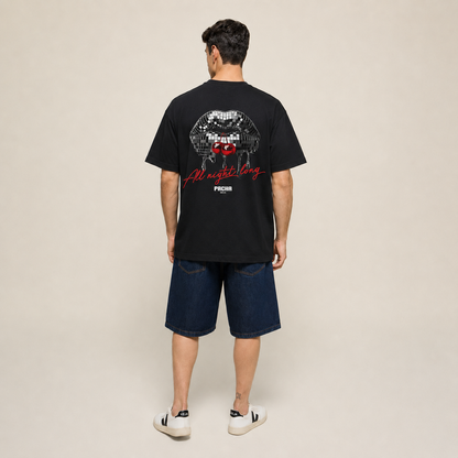 T-SHIRT LIPS BLACK