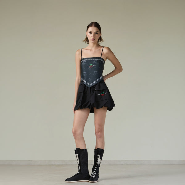BANDANA TOP ESSX00PACHA BLACK - second image