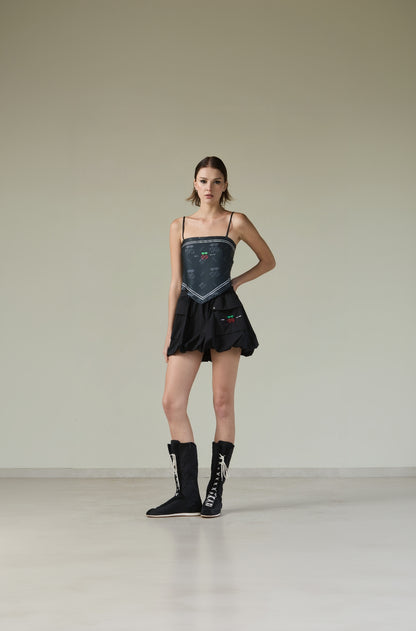 BANDANA TOP ESSX00PACHA BLACK