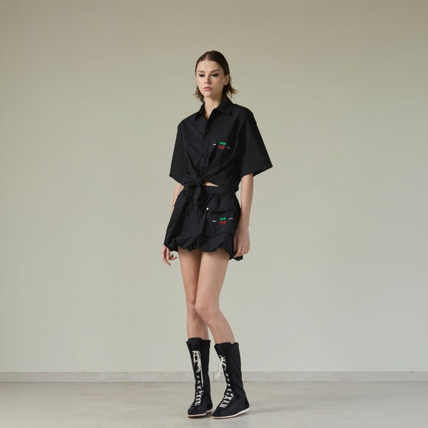 SKIRT CARGO ESSX00PACHA BLACK - second image