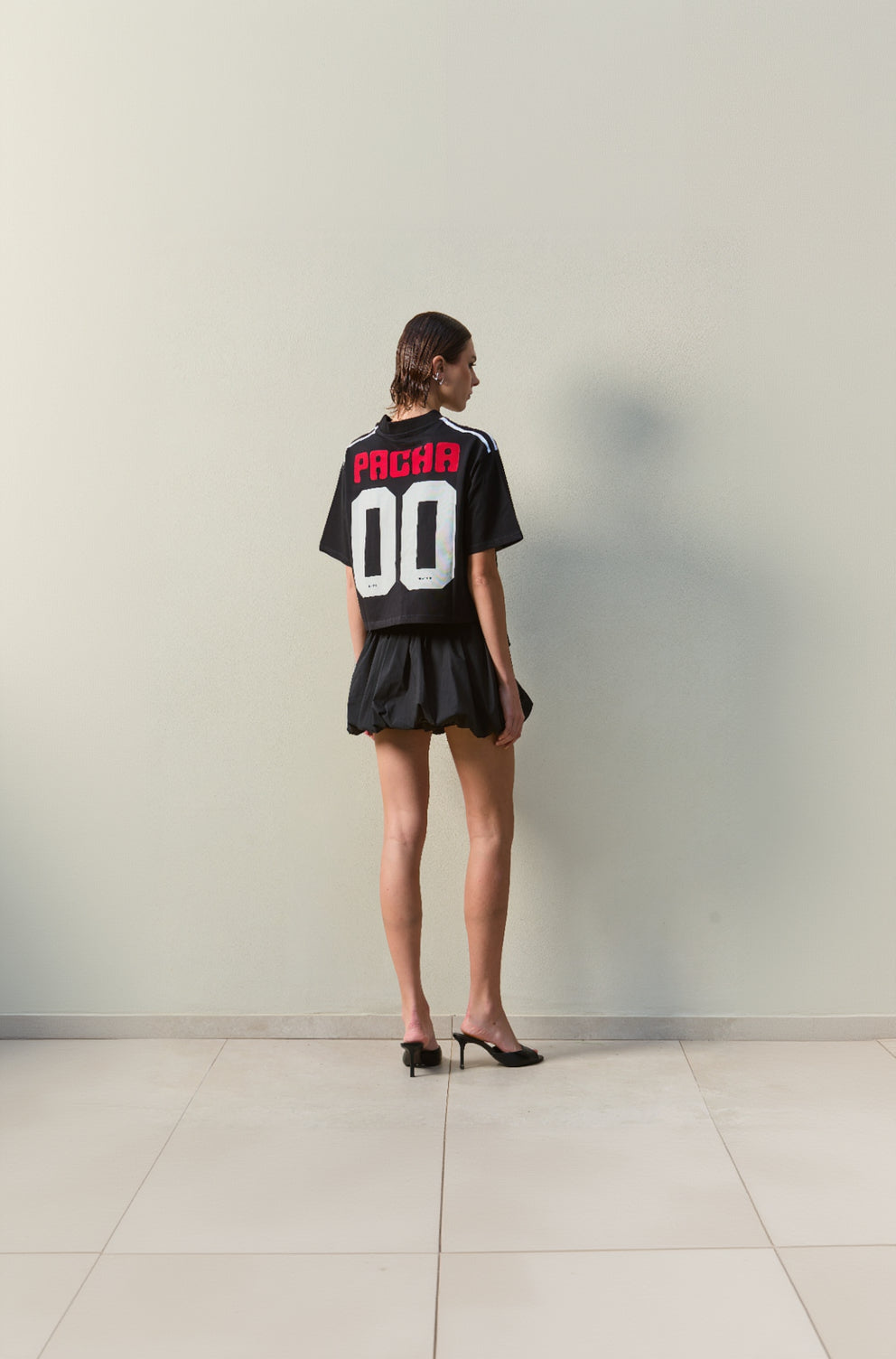 CROP WOMAN RUGBY ESSX00PACHA BLACK
