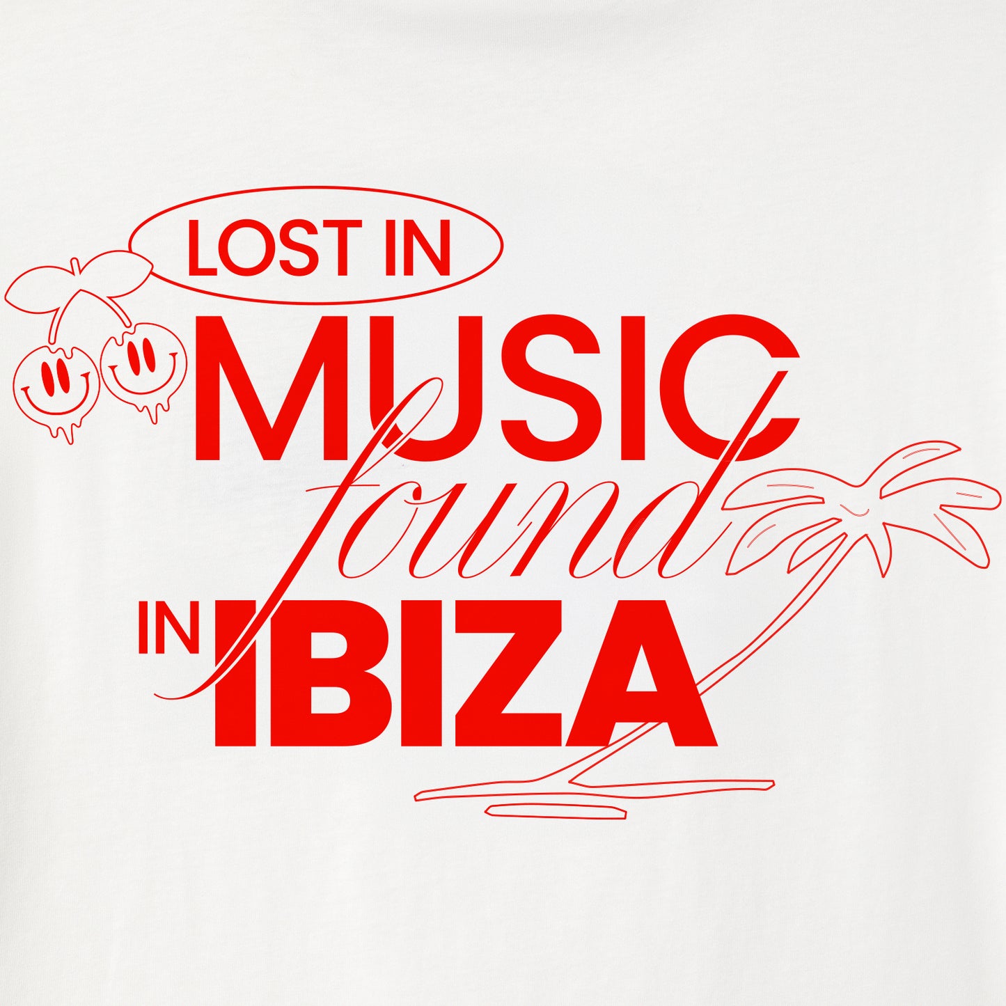 T-SHIRT LOST IN MUSIC WHITE