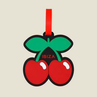 LUGGAGE TAG CHERRY TRAVEL BLACK