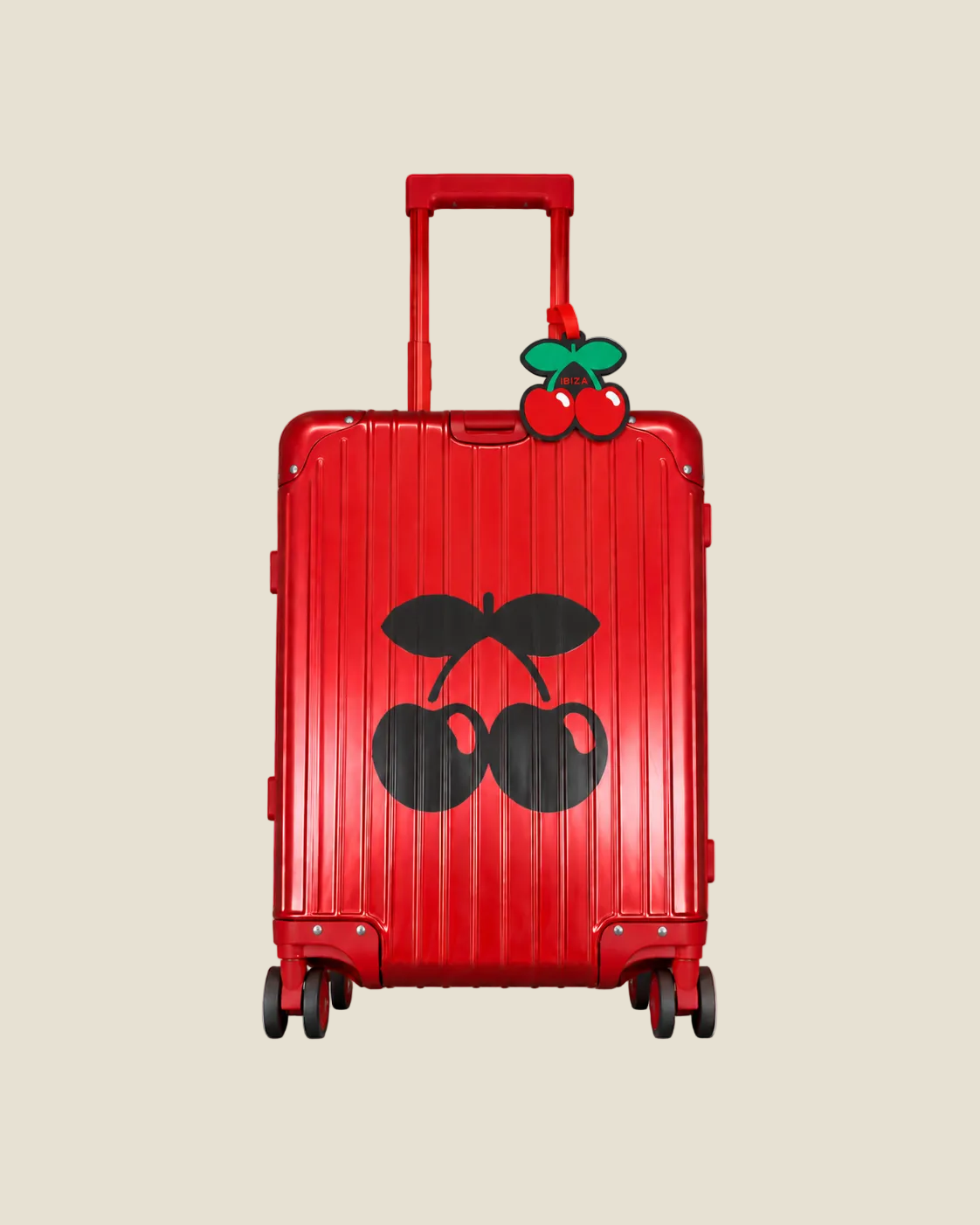 LUGGAGE TAG CHERRY TRAVEL BLACK