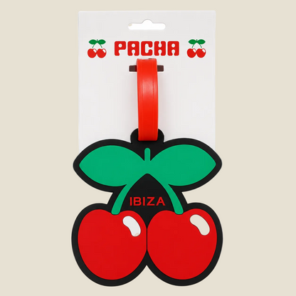 LUGGAGE TAG CHERRY TRAVEL BLACK