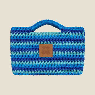 MINI CROCHET HANDBAG BLUE