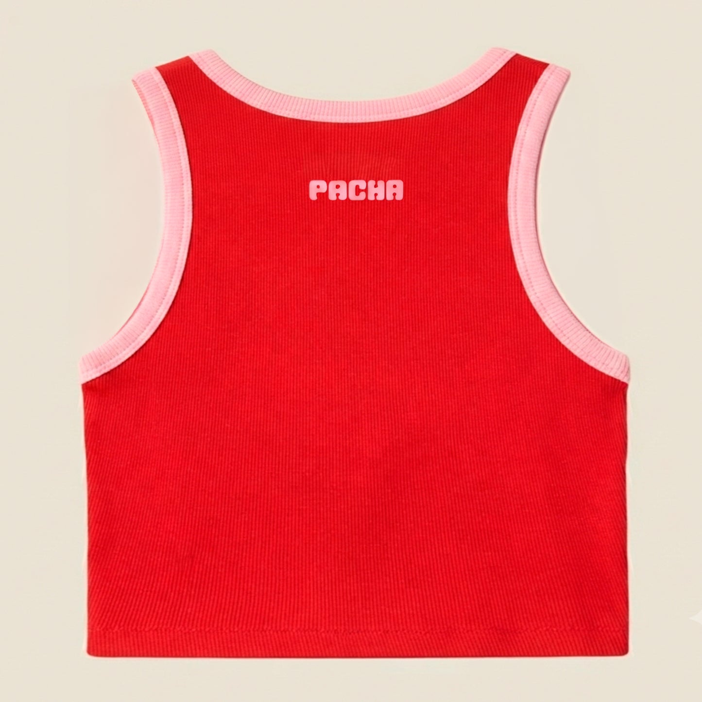 RIBBED CROP TOP CHERRY GIRL RED