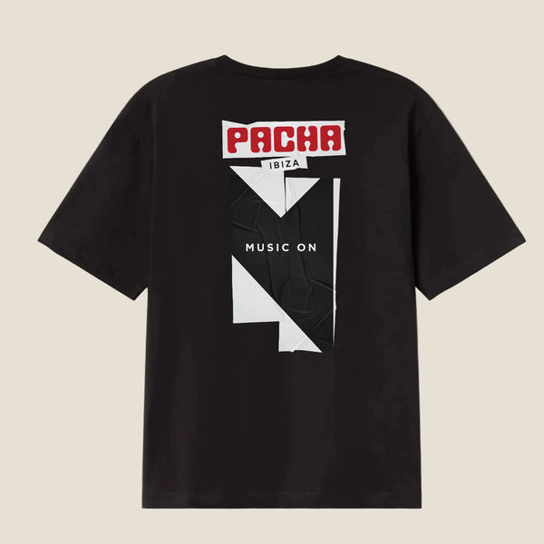 T-SHIRT MUSIC ON BY PACHA 26 BLACK