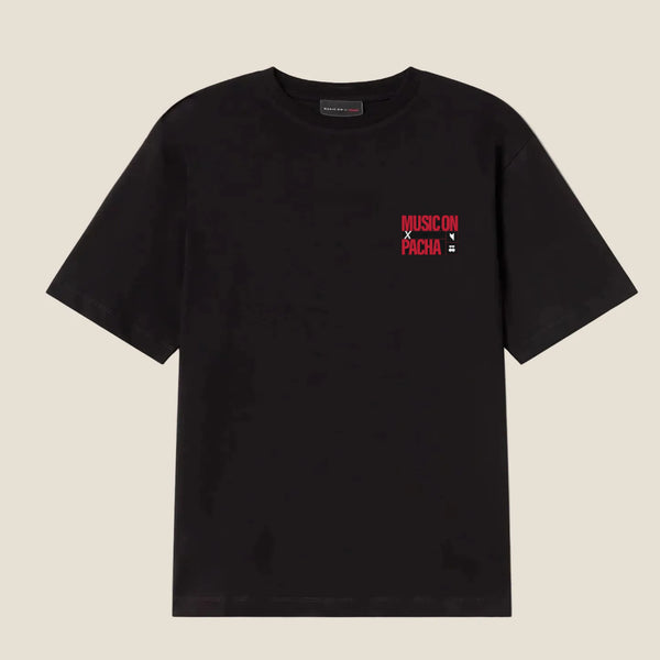 T-SHIRT MUSIC ON BY PACHA 26 BLACK - second image