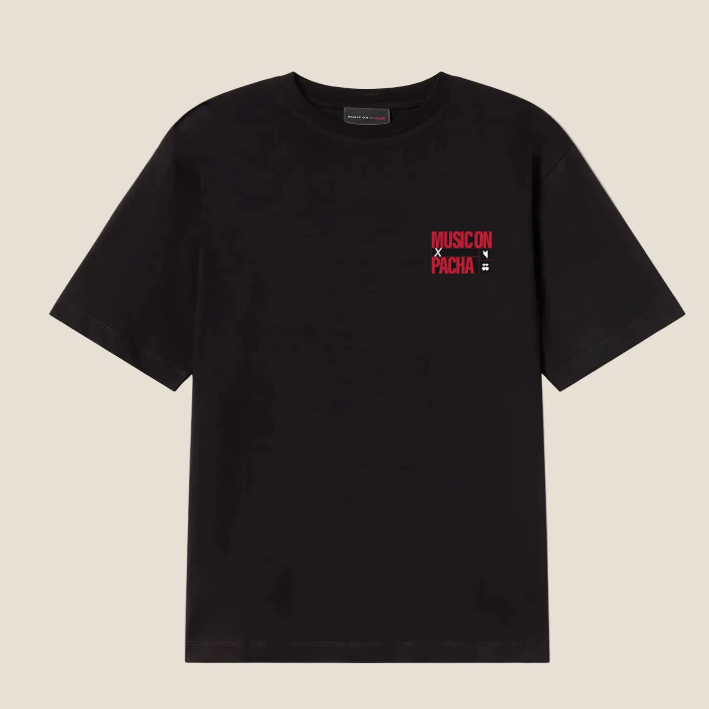 T-SHIRT MUSIC ON BY PACHA 26 BLACK