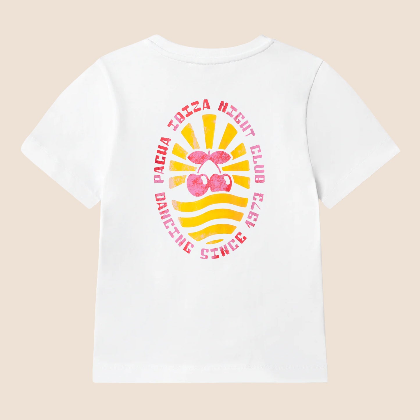T-SHIRT ACUARELA KIDS WHITE-ORANGE