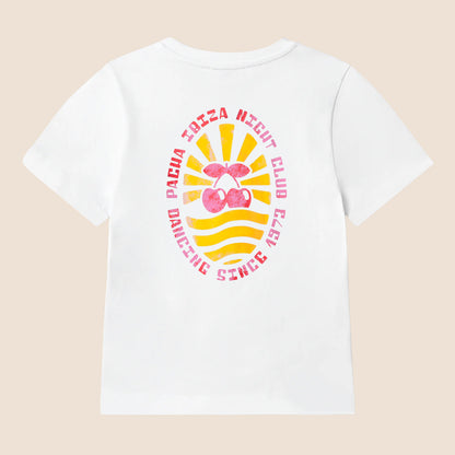 T-SHIRT ACUARELA KIDS WHITE-ORANGE