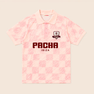 T-SHIRT FOOTBALL RETRO LIGHT PINK