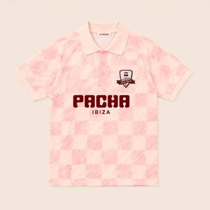 T-SHIRT FOOTBALL RETRO LIGHT PINK