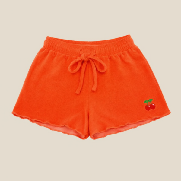SHORT TOWELLING KIDS CORAL