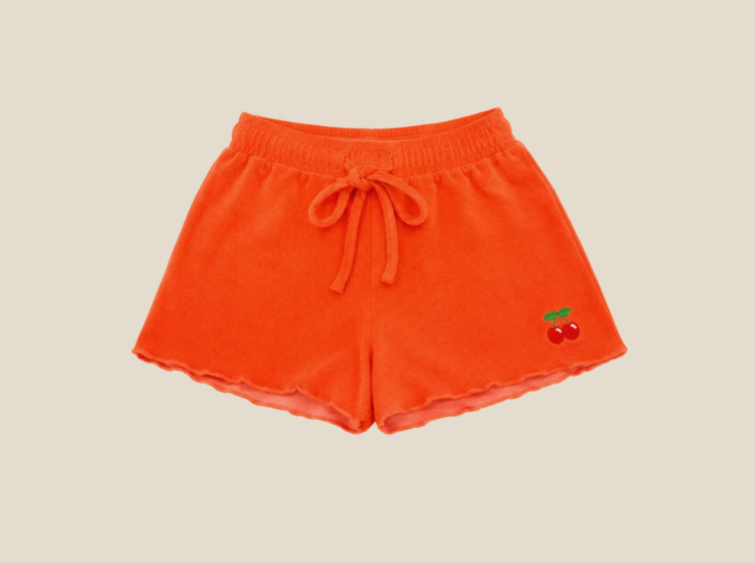 SHORT TOWELLING KIDS CORAL