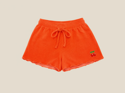 SHORT TOWELLING KIDS CORAL