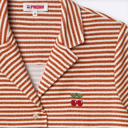 SHIRT STRIPES ORANGE