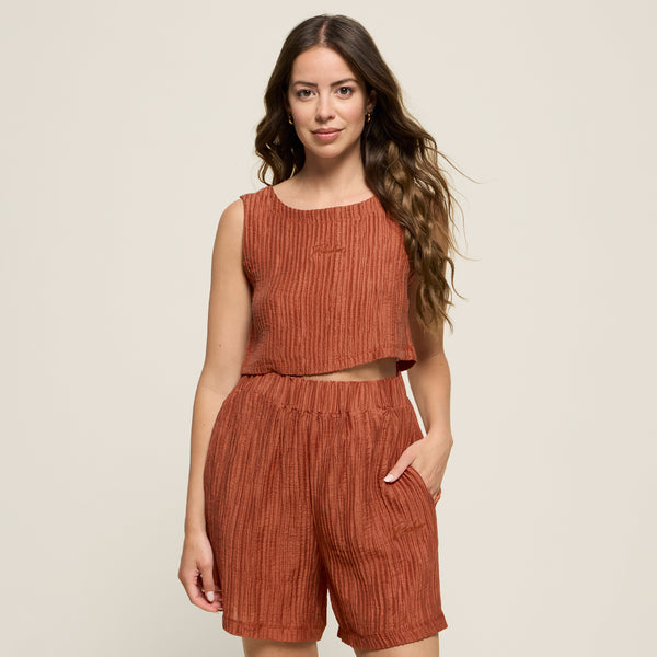 SHORT PLEATTED ORANGE