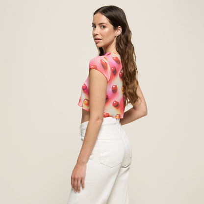 T-SHIRT CHERRIES PINK