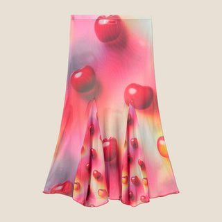 SKIRT CHERRIES PINK