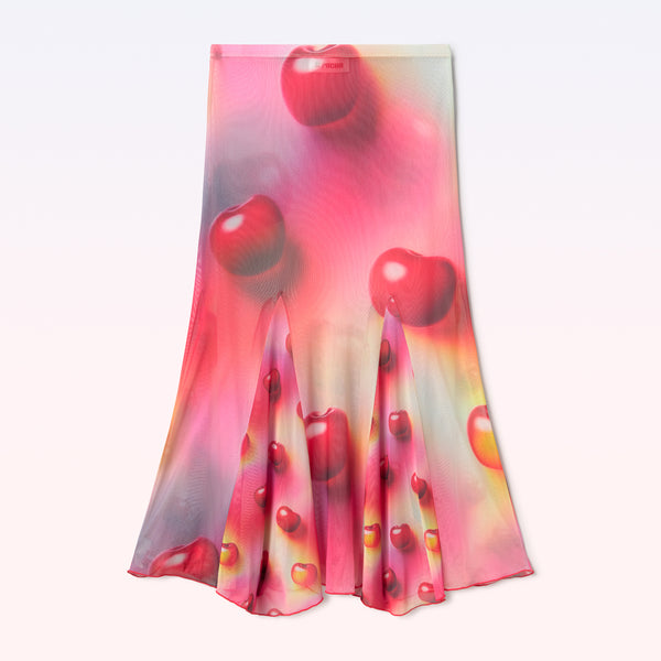 SKIRT CHERRIES PINK