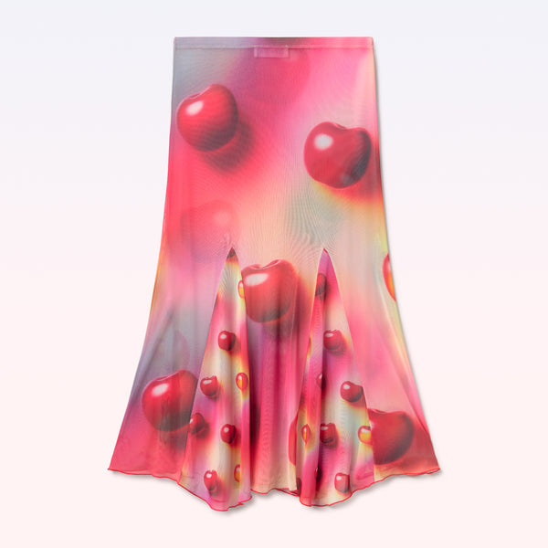 SKIRT CHERRIES PINK - second image