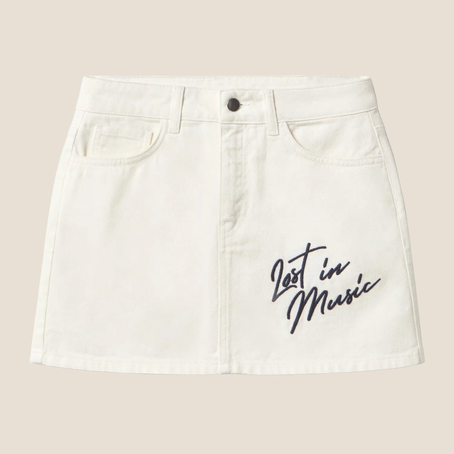 SKIRT LOST IN MUSIC ECRU