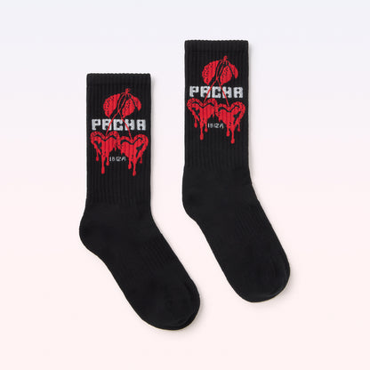 SOCK WILD HEART BLACK
