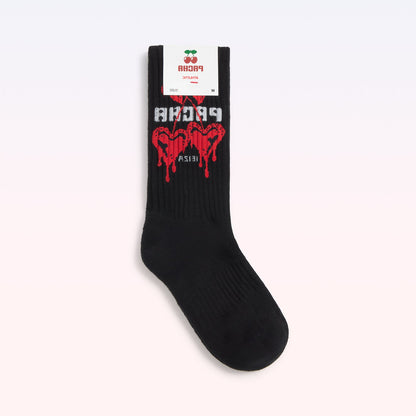 SOCK WILD HEART BLACK
