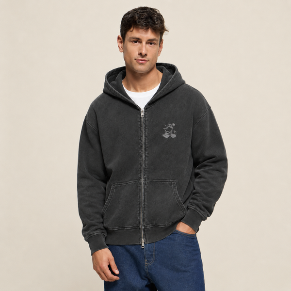 HOODIE BROKEN CHERRY CHARCOAL - second image
