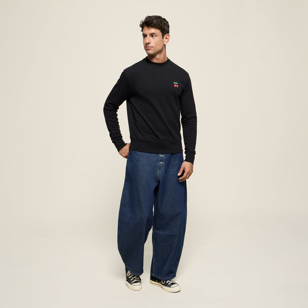 SWEATSHIRT BASIC POCKET BLACK