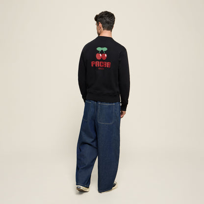 SWEATSHIRT BASIC POCKET BLACK