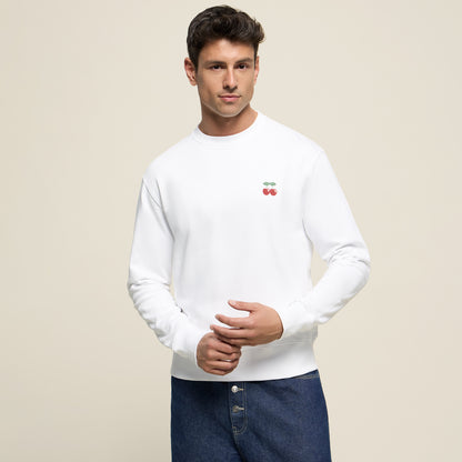 SWEATSHIRT BASIC POCKET WHITE